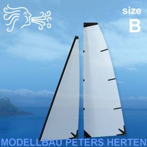D-Power Hacker 3D Segel Version B für Micro Magic für mittleren Wind geeignet - HCB2590B Abb. 1