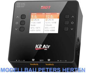 Robbe ISDT K2 Air Dual Charger 200 (500)W x2 AC/DC 1-6S ladegerät mit BattAir Technologie - K2Air Abb. 1