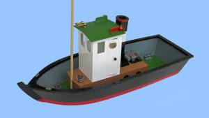 Aero-naut Bert Schlepper 25cm 3000/02 - 300002 umgebaut zum Pop Pop Boat ( Knatterboot ) Abb. 1
