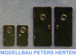 Aeronaut Aero-naut Tür aus Plastik mit Bullauge mahagonifarbig 36x17 mm links VE10 - 5768/07 abb.1