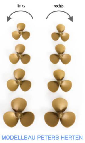 Aeronaut Scale-Schiffsschraube 50mm links - 7170/77 Abb. 1