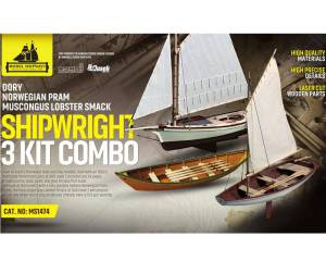 Bausatz-Combo „Shipwright 3“ 1:24 bestehend aus 3 Holzbausätzen