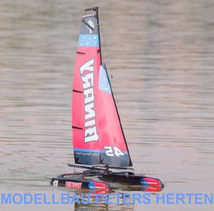 Krick Binary Mini Katamaran Segelboot 2.4G RTR rot - jw8807R Abb. 1