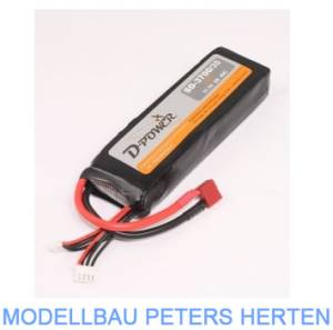 D-Power SD-3700 3S Lipo (11,1V) 45C - mit T-Stecker   - SD37003T abb 1