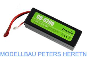 D-Power CD-6200/3S Lipo 11.1V 3S 45C mit T-Stecker r    - CD62003S abb 1