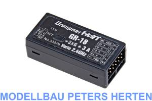 Graupner GR-18 + 3xG + 3A + Vario HoTT- 2.4 GHz Empfänger 9 Kanäle 3-Achs Gyro + 3-Achs Beschleunigungssensoren + Vario - 33579 Abb. 1