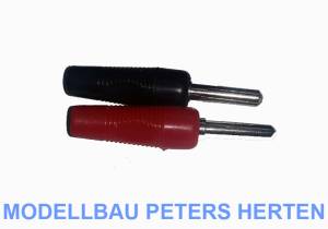 von Borstel Bananenstecker Standard je 1x rot und schwarz - 61107 Abb. 1
