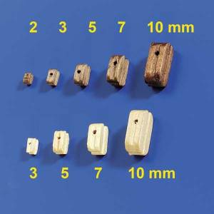 Krick Einfachblöcke 7 mm Nußbaum dunkel - 60871