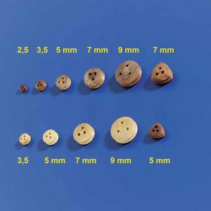 Krick Jungfern 5 mm rund Nussbaum dunkel (100 Stk.) - 60920