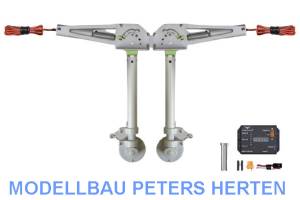 D-Power Phoenix elektrisches Einziehfahrwerk 2-Bein 90° bis 7kg - PHER140 Abb. 1