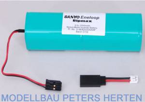 Sanyo Ripmax 9.6v 2000mAh Eneloop Senderakku F14 - O-8EN2000AAWF abb 1