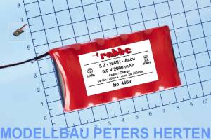 robbe Senderakku 5 NiMH 2000 mAh 4/5 A, für Sender T4PL, T4PKS, T6JG, T8J - 4669