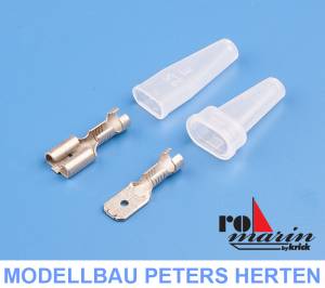 Krick Stecker/Buchse Faston 6,3 mm isoliert (6 Paar) - ro4039 Abb. 1
