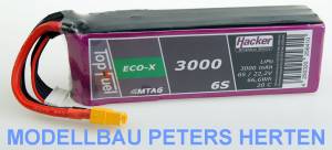 Hacker TopFuel LiPo 20C ECO-X 3000mAh 6S MTAG Abb. 1