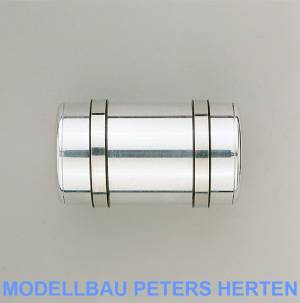 WEDICO  Tank rund, 83mm lang, 45mm Durchmesser, Alu poliert Art. 489 Abb. 1
