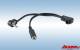 Ikarus Y-Adapter mit 3,5mm Mono-Stecker und Rechteckstecker -31036 Abb. 1