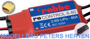 robbe RO-CONTROL 6-80 2-6S -80(100A) 5V/5A SWITCH BEC Regler - 8710 Abb. 1