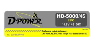 D-Power HD-5000 4S Lipo (14,8V) 30C - 220-HD50004 Abb. 1