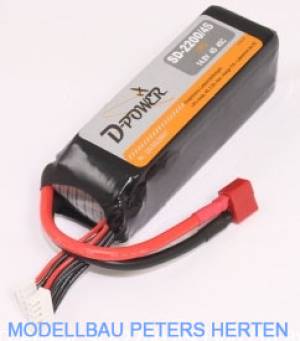 D-Power SD-2200 4S Lipo (14,8V) 45C - mit T-Stecker  - SD22004T  abb1 