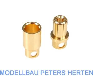 DPower Goldkontaktstecker + Buchse  8,0 mm VE4 Paar   - AM1006B abb 1