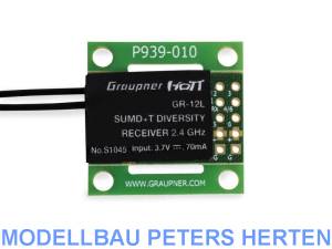 D-Power Graupner GR-12L SUMD+T 2 Antennen PCB 2.4 GHz Empfänger - S1045 Abb. 1