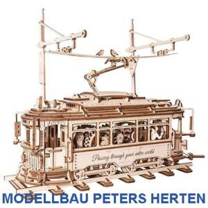 Klassische Straßenbahn (Lasercut Holzbausatz)