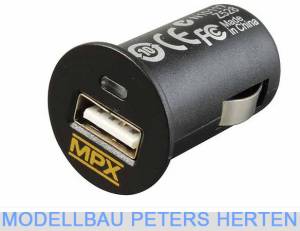 Multiplex USB Steckerladegerät 12V DC für Kfz - 145533 Abb. 1 
