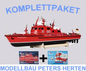 Krick romarin Feuerlöschboot Düsseldorf Baukasten 1:25 KOMPLETTPAKET mit Beschlag- und Sonderfunktionssatz - ro1100 + ro1101 + ro1103 Abb. 1