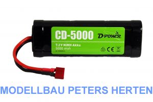 D-Power CD-5000 7.2V NiMH Akku mit T-Stecker - CD500072T Abb. 1