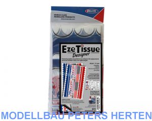 Krick EZE Tissue Bespannpapier Design rot/blau (2 Bögen) - 44152 Abb. 1