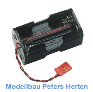 Robbe Batterie- / Akkubox für 4 Mignon Zellen, mit Futaba Stecker - F1341