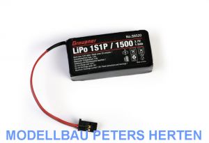 Graupner Senderakku LiPo 1S1P / 1500 TX 3,7V für MZ-12