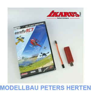 Ikarus Komplettset: aerofly RC7 PROFESSIONAL mit USB-Interface für Summensignal (HoTT/Jeti/Core) - 3071039 Abb. 1