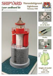 Krick Leuchtturm Vierendehlgrund Laser Kartonbausatz - 24677 Abb. 1