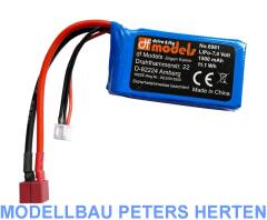 DFModels LiPo Akku 7,4 Volt - 1500mAh - T-Stecker - 6981 Abb. 1